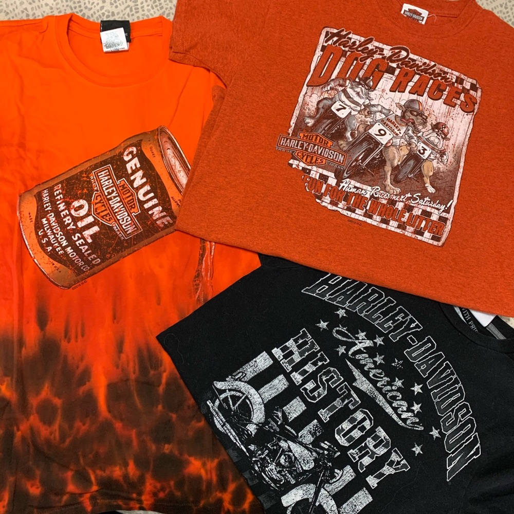 3 Harley Davidson T Shirts